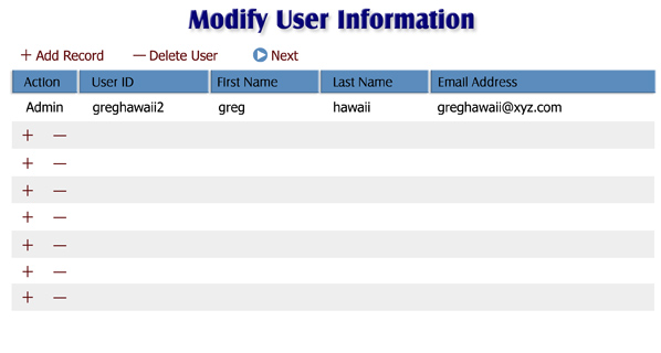 Modify User Information