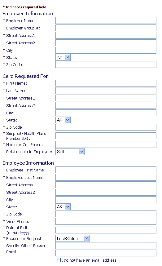 Replace ID Card Form